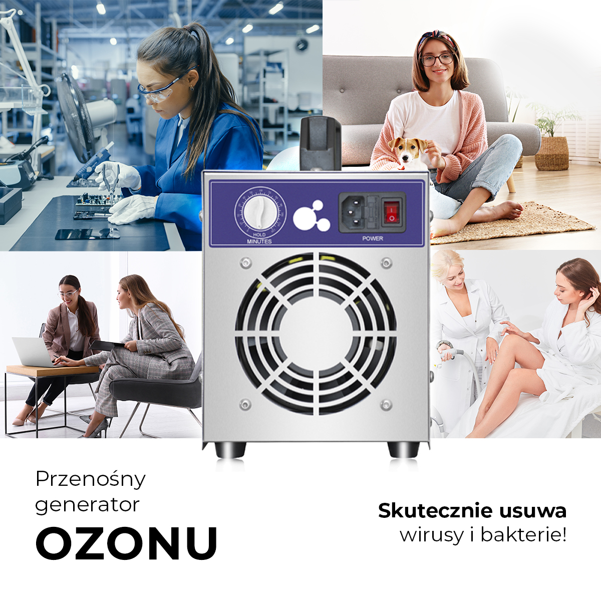 OZONATOR PRZENOŚNY GENERATOR OZONU 10G Venus urządzenia kosmetyczne